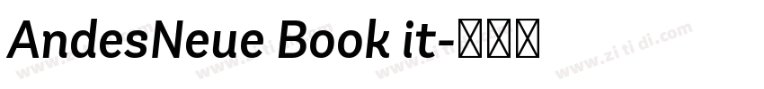 AndesNeue Book it字体转换
